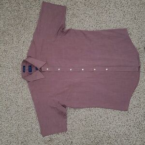 NWOT TOWNCRAFT Short Sleeve Button Up  Dress Shirt